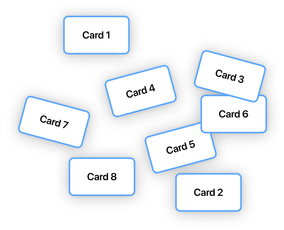 Research activities: card sort exercise